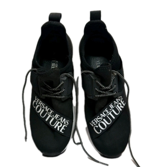 Versace Jeans Couture (Unisex) Black and White Trainers US Mens Sz 8 Wmns Sz 9.5 - Picture 5 of 8